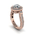 Milgrain Halo Pave Diamond Engagement Ring - Mabel No. 2 image 7