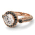 Milgrain Halo Pave Diamond Engagement Ring - Mabel No. 32