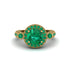 Milgrain Halo Pave Emerald Engagement Ring - Mabel No. 19 image 2
