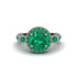Milgrain Halo Pave Emerald Engagement Ring - Mabel No. 21 image 2