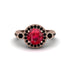 Milgrain Halo Pave Ruby Engagement Ring - Mabel No. 41 image 2