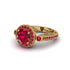 Milgrain Halo Pave Ruby Engagement Ring - Mabel No. 55 image 3