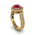 Milgrain Halo Pave Ruby Engagement Ring - Mabel No. 10 image 1
