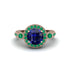 Milgrain Halo Pave Sapphire Engagement Ring - Mabel No. 29 image 2