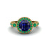 Milgrain Halo Pave Sapphire Engagement Ring - Mabel No. 28 image 2