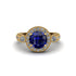 Milgrain Halo Pave Sapphire Engagement Ring - Mabel No. 13 image 2