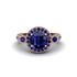 Milgrain Halo Pave Sapphire Engagement Ring - Mabel No. 74 image 2