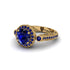 Milgrain Halo Pave Sapphire Engagement Ring - Mabel No. 73 image 3