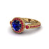 Milgrain Halo Pave Sapphire Engagement Ring - Mabel No. 58 image 3