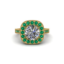 Milgrain Halo Round Diamond Engagement Ring - Odette No. 16 image 1