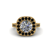 Milgrain Halo Round Diamond Engagement Ring - Odette No. 31 image 1