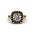 Milgrain Halo Round Diamond Engagement Ring - Odette No. 31 image 1
