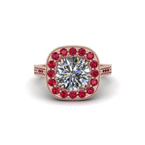 Milgrain Halo Round Diamond Engagement Ring - Odette No. 47 image 1