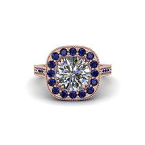 Milgrain Halo Round Diamond Engagement Ring - Odette No. 62 image 1