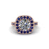 Milgrain Halo Round Diamond Engagement Ring - Odette No. 62