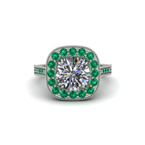 Milgrain Halo Round Diamond Engagement Ring - Odette No. 18 image 1