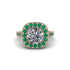 Milgrain Halo Round Diamond Engagement Ring - Odette No. 17