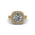 Milgrain Halo Round Diamond Engagement Ring - Odette No. 1