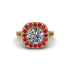 Milgrain Halo Round Diamond Engagement Ring - Odette No. 46 image 1