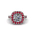 Milgrain Halo Round Diamond Engagement Ring - Odette No. 48 image 1