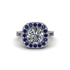 Milgrain Halo Round Diamond Engagement Ring - Odette No. 63