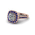 Milgrain Halo Round Diamond Engagement Ring - Odette No. 62
