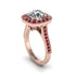 Milgrain Halo Round Diamond Engagement Ring - Odette No. 47 image 3