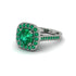 Milgrain Halo Round Emerald Engagement Ring - Odette No. 21 image 2