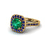 Milgrain Halo Round Emerald Engagement Ring - Odette No. 64 image 2