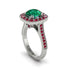 Milgrain Halo Round Emerald Engagement Ring - Odette No. 51 image 3