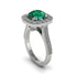 Milgrain Halo Round Emerald Engagement Ring - Odette No. 6 image 3