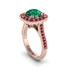 Milgrain Halo Round Emerald Engagement Ring - Odette No. 50 image 3