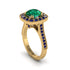 Milgrain Halo Round Emerald Engagement Ring - Odette No. 64 image 3