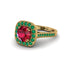 Milgrain Halo Round Ruby Engagement Ring - Odette No. 25 image 2