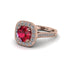 Milgrain Halo Round Ruby Engagement Ring - Odette No. 11 image 2