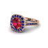 Milgrain Halo Round Ruby Engagement Ring - Odette No. 71 image 2