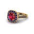 Milgrain Halo Round Ruby Engagement Ring - Odette No. 70 image 2