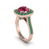 Milgrain Halo Round Ruby Engagement Ring - Odette No. 26 image 3