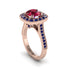 Milgrain Halo Round Ruby Engagement Ring - Odette No. 71 image 3