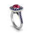 Milgrain Halo Round Ruby Engagement Ring - Odette No. 72