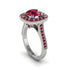 Milgrain Halo Round Ruby Engagement Ring - Odette No. 57 image 3