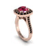 Milgrain Halo Round Ruby Engagement Ring - Odette No. 41