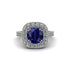 Milgrain Halo Round Sapphire Engagement Ring - Odette No. 15 image 1
