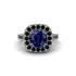 Milgrain Halo Round Sapphire Engagement Ring - Odette No. 45 image 1