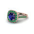 Milgrain Halo Round Sapphire Engagement Ring - Odette No. 29 image 2