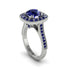 Milgrain Halo Round Sapphire Engagement Ring - Odette No. 75 image 3