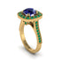 Milgrain Halo Round Sapphire Engagement Ring - Odette No. 28