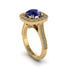 Milgrain Halo Round Sapphire Engagement Ring - Odette No. 13 image 3