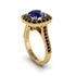 Milgrain Halo Round Sapphire Engagement Ring - Odette No. 43