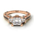 Modern Geometric Diamond Gold Engagement Ring - Beverly No. 32
